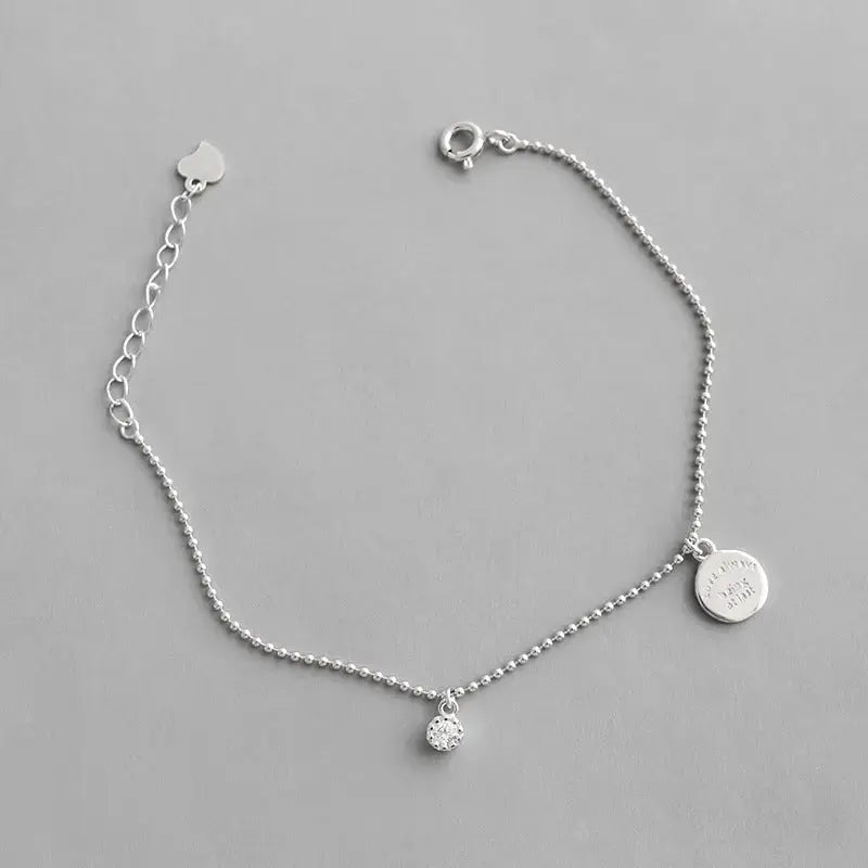 Lovcia Girl CZ Love Letters 925 Sterling Silver Bracelet-Bracelets-Rhodium-Rhodium
