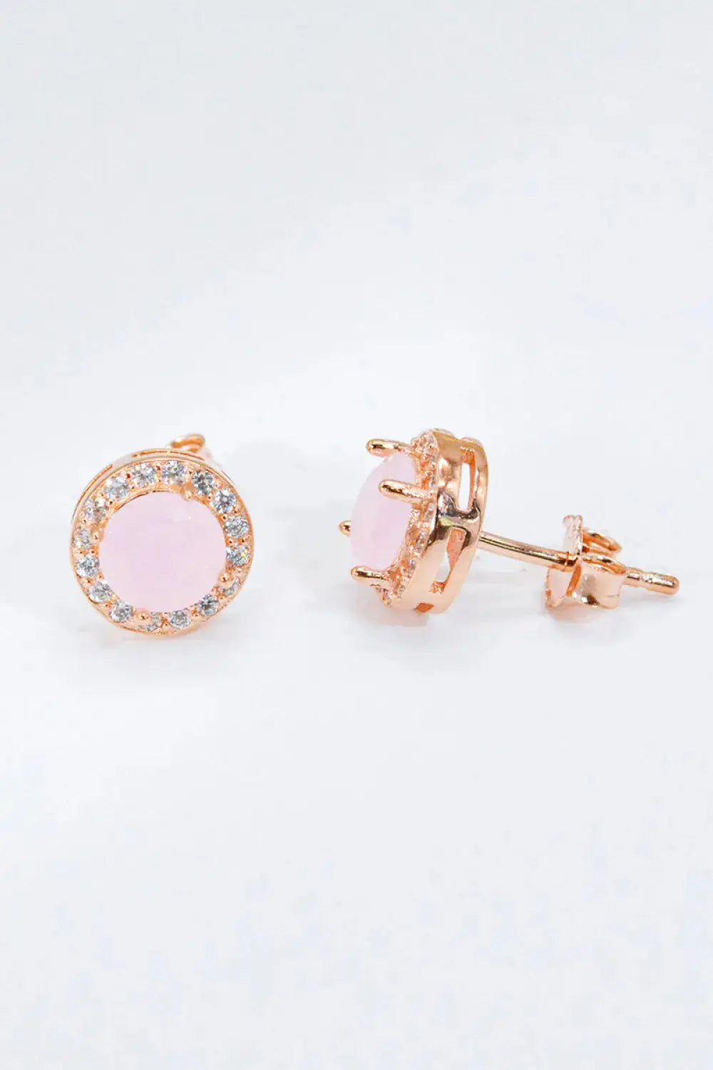 Lovcia Give It To You 925 Sterling Silver Quartz Earrings-Earrings-Rose Gold-One Size-Rose Gold