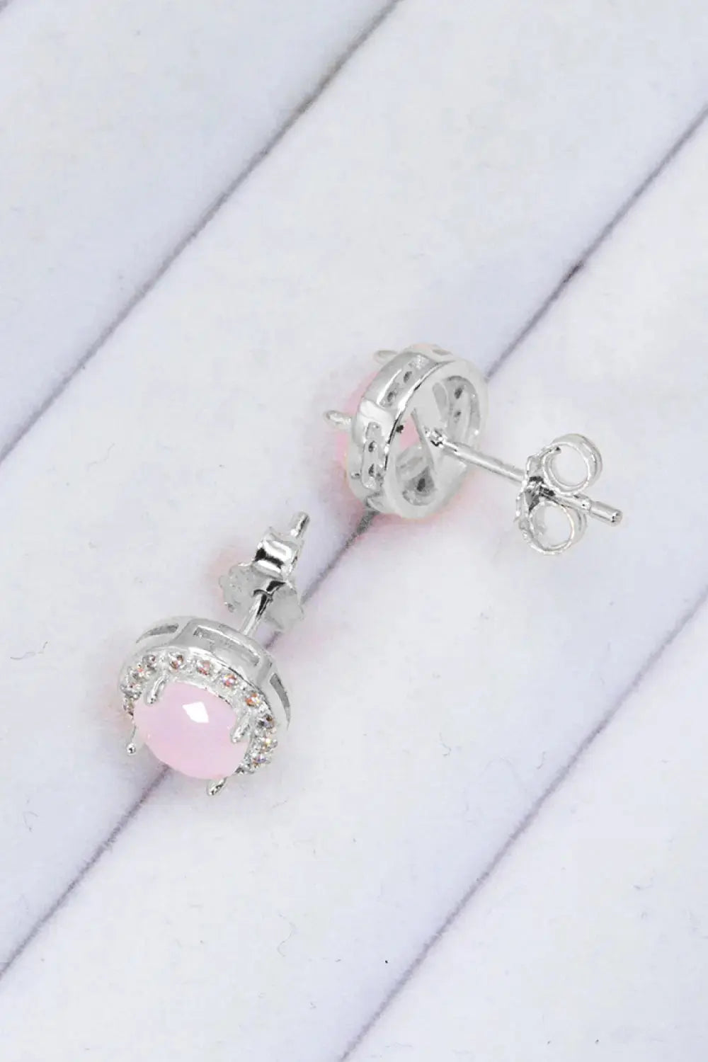 Lovcia Give It To You 925 Sterling Silver Quartz Earrings-Earrings-Rose Gold-One Size-Rose Gold