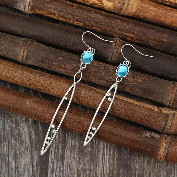 Lovcia Glamorous Asymmetric Rhinestone Alloy Earrings for Women-Earrings-Silver-One Size-Silver