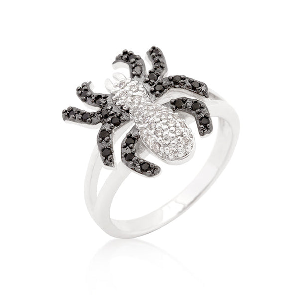 Lovcia Glamorous Cubic Zirconia Spider Statement Ring-Rings-5-5