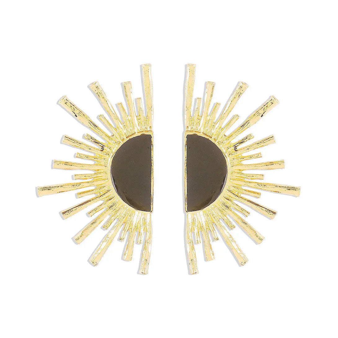 LOVCIA Glamorous Sunshine Metallic Drip Geometric Earrings