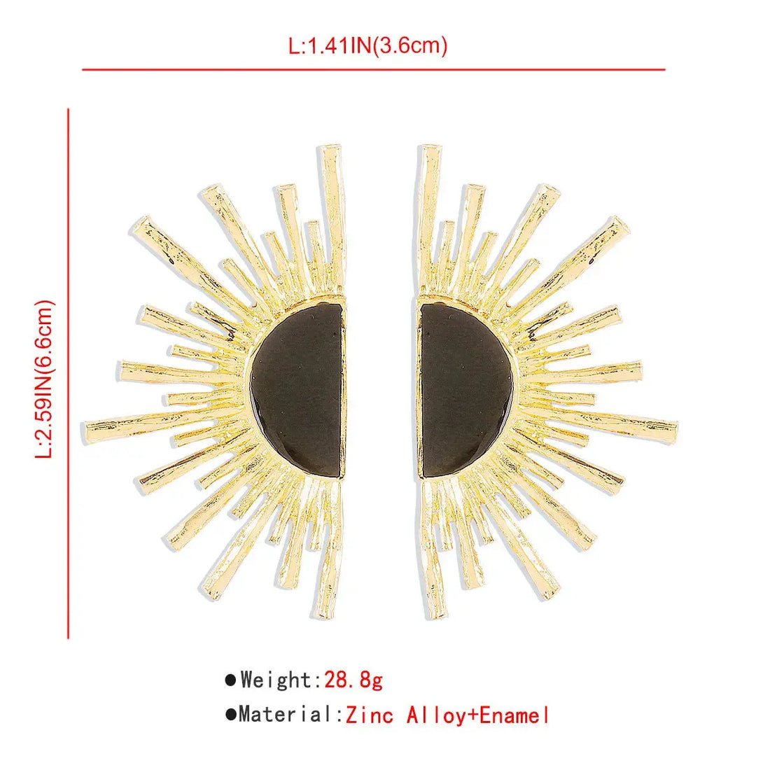 LOVCIA Glamorous Sunshine Metallic Drip Geometric Earrings