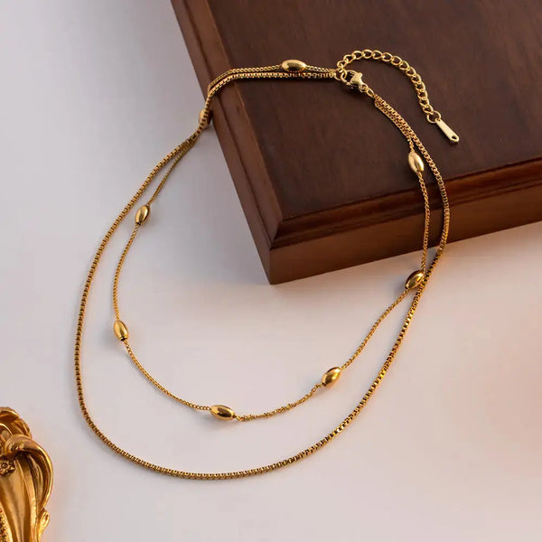 Lovcia Gleaming Gold Empress Necklace - Elegant Fashion Jewellery for Women-Necklaces-Gold-Gold