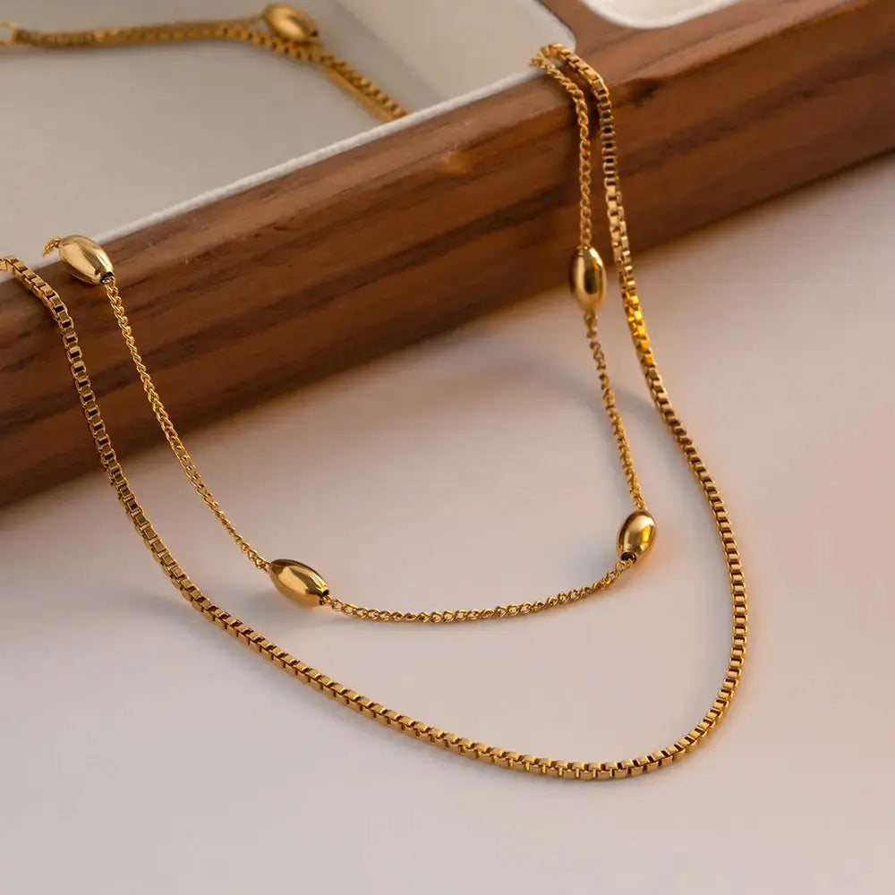 Lovcia Gleaming Gold Empress Necklace - Elegant Fashion Jewellery for Women-Necklaces-Gold-Gold