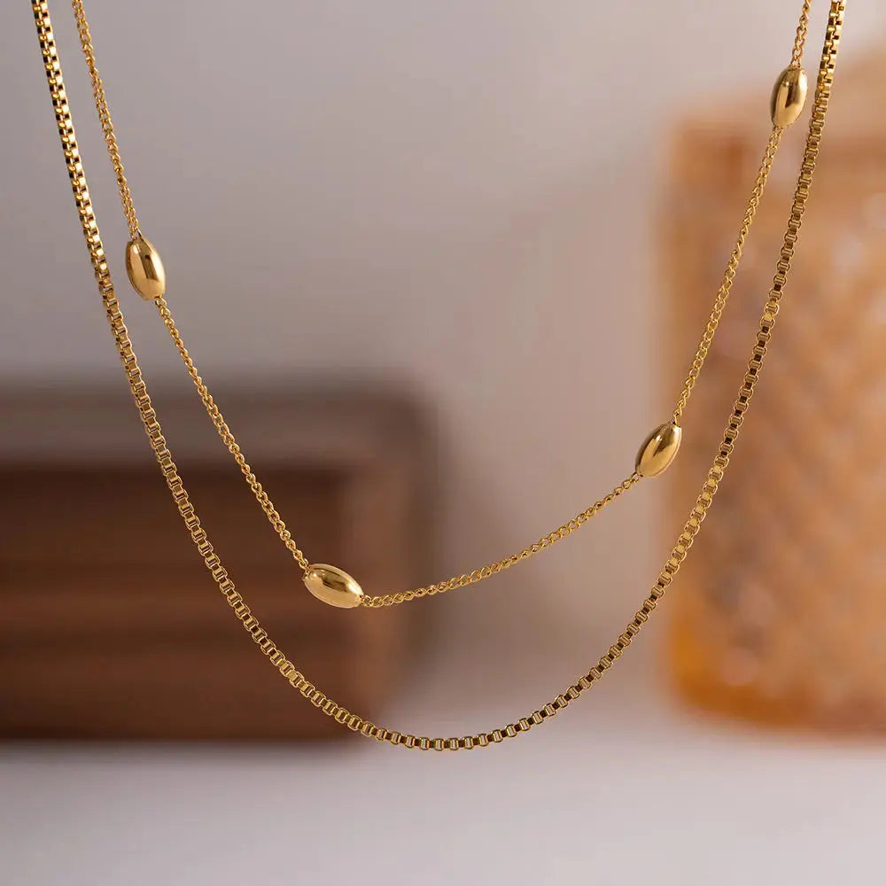 Lovcia Gleaming Gold Empress Necklace - Elegant Fashion Jewellery for Women-Necklaces-Gold-Gold