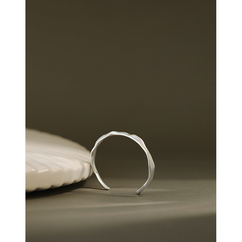 Lovcia Gold 925 Sterling Silver Adjustable Open Bangle 56mm-Bracelets-Yellow Gold-Yellow Gold