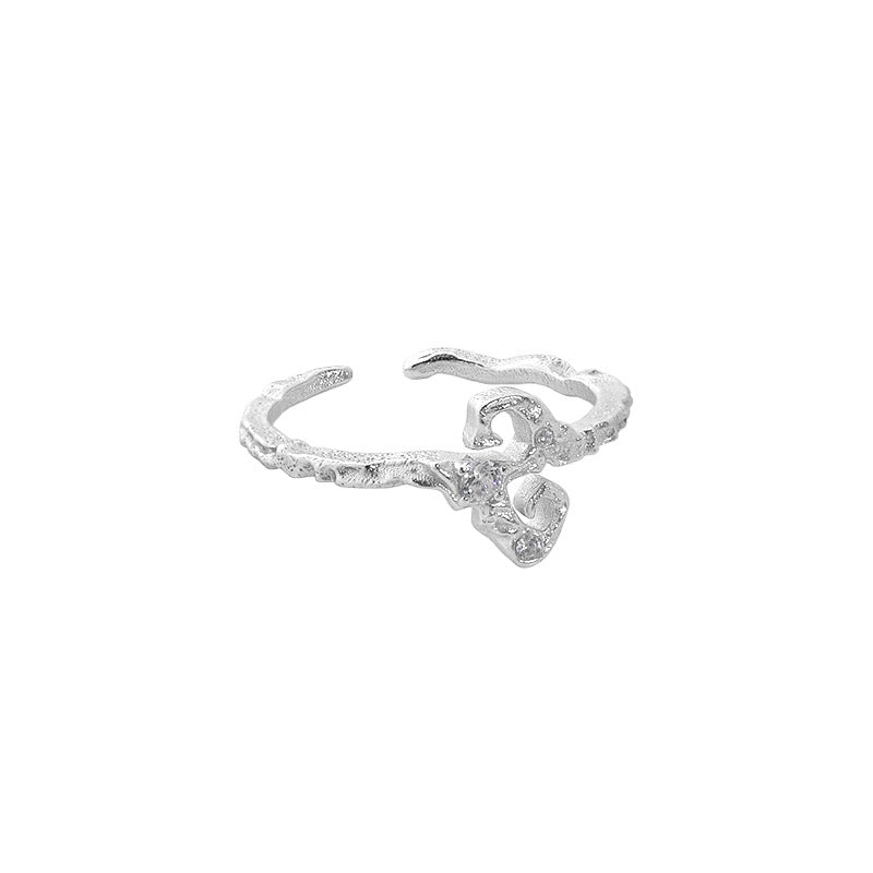 Lovcia Gold 925 Sterling Silver Adjustable Ring With CZ-Rings-Yellow Gold-Yellow Gold