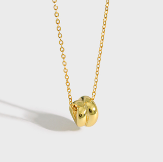 Lovcia Gold 925 Sterling Silver Conch Pendant Necklace-Necklaces-Yellow Gold-Yellow Gold