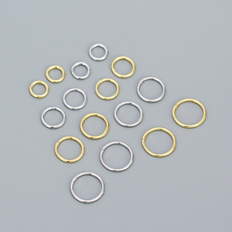 Lovcia Gold 925 Sterling Silver Huggie Hoop Earrings 6mm-Earrings-Rhodium & 12mm-Rhodium & 12mm