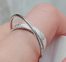 Lovcia Gold 925 Sterling Silver Layer Ring Adjustable-Rings-Silver-Silver