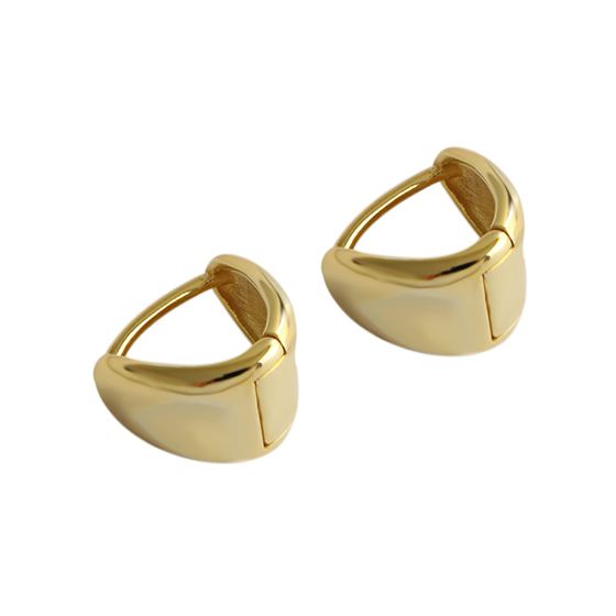 Lovcia Gold 925 Sterling Silver Leverback Earrings 8.6mm-Earrings-Yellow Gold-Yellow Gold