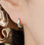 Lovcia Gold 925 Sterling Silver Mini Circle Huggie Earring-Earrings-Silver (Single)-Silver (Single)