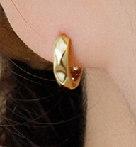 Lovcia Gold 925 Sterling Silver Mini Circle Huggie Earring-Earrings-Yellow Gold (Single)-Yellow Gold (Single)