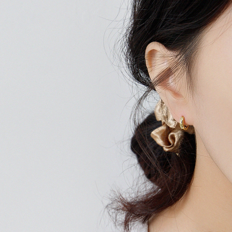 Lovcia Gold 925 Sterling Silver Mini Circle Huggie Earring-Earrings-Yellow Gold (Single)-Yellow Gold (Single)