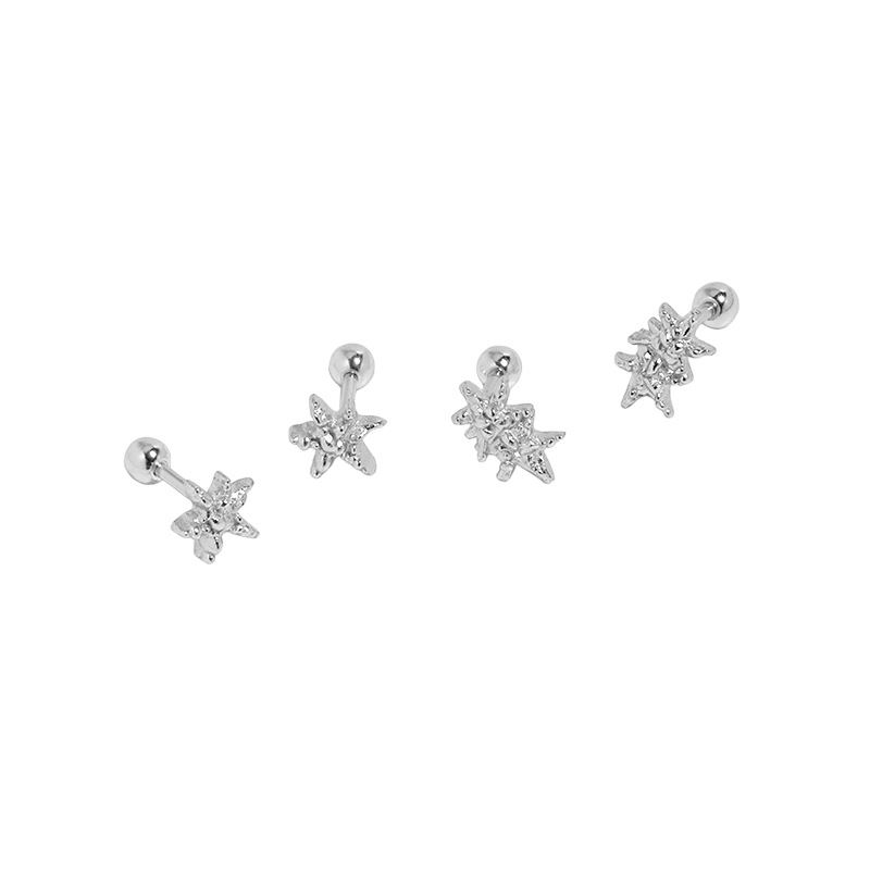 Lovcia Gold 925 Sterling Silver Starfish Stud Earrings-Earrings-Double Starfish & Yellow Gold-Double Starfish & Yellow Gold