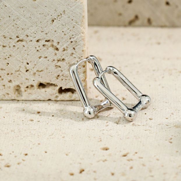 Lovcia Gold 925 Sterling Silver U Shape Hoop Earrings-Earrings-Yellow Gold-Yellow Gold