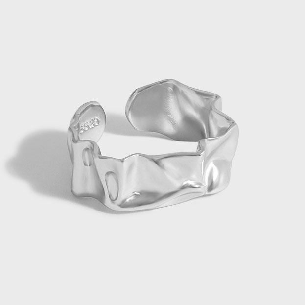 Lovcia Gold Adjustable 925 Sterling Silver Open Ring-Rings-Yellow Gold-Yellow Gold