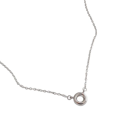 Lovcia Gold Circle Pendant Necklace 7.25mm 400mm Adjustable-Necklaces-Yellow Gold-