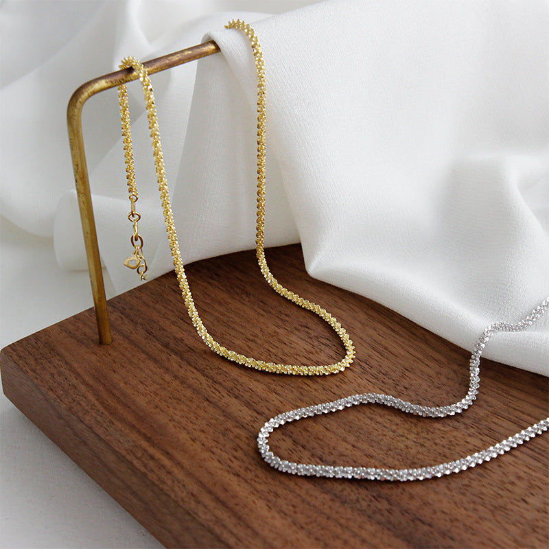 Lovcia Gold Crisscross Necklace 305mm 70mm Adjustable-Necklaces-Yellow Gold-