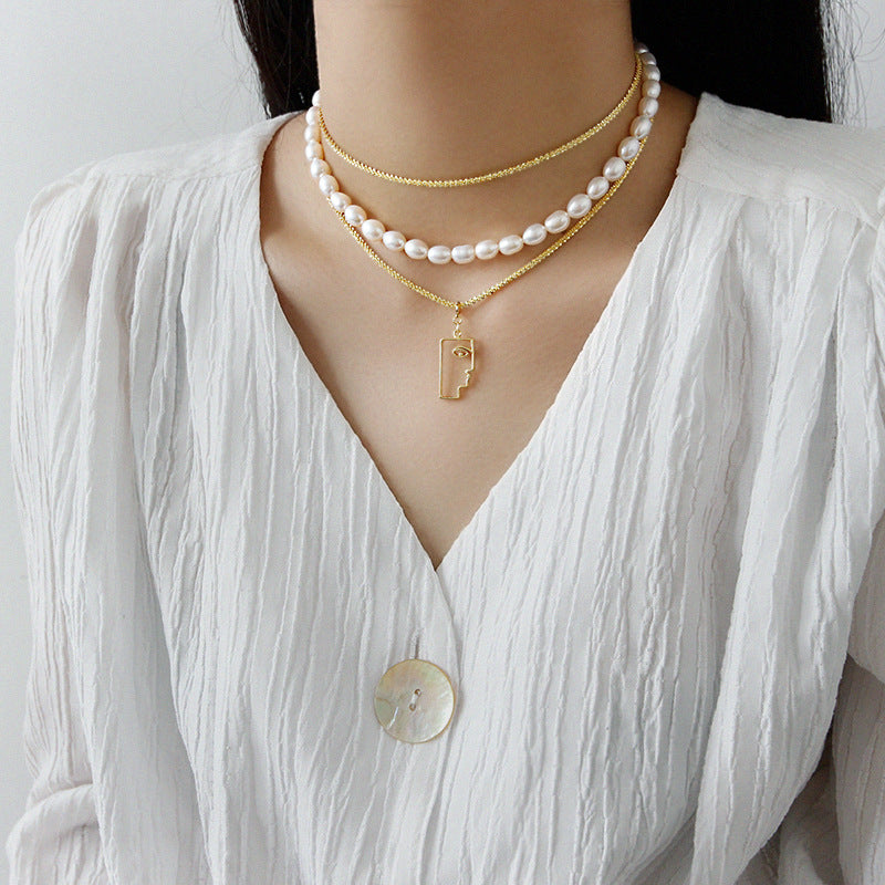 Lovcia Gold Crisscross Necklace 305mm 70mm Adjustable-Necklaces-Yellow Gold-
