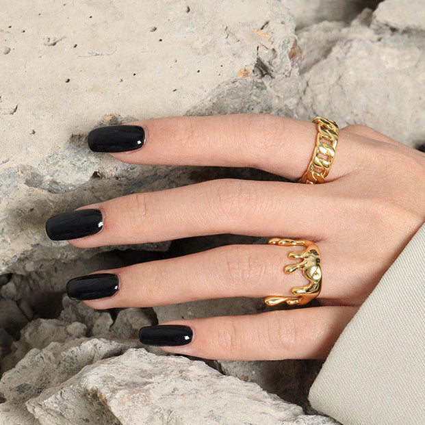 Lovcia Gold Crown Ring 925 Sterling Silver Adjustable-Rings-Yellow Gold-Yellow Gold