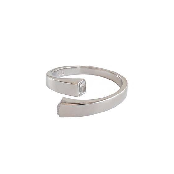 Lovcia Gold CZ 925 Sterling Silver Elegant Adjustable Ring-Rings-Yellow Gold-Yellow Gold