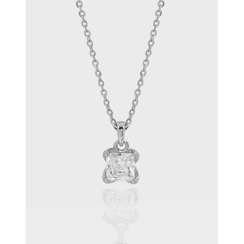 Lovcia Gold CZ Pendant Necklace 18K Gold Plated Chain 400mm-Necklaces-Yellow Gold-Yellow Gold