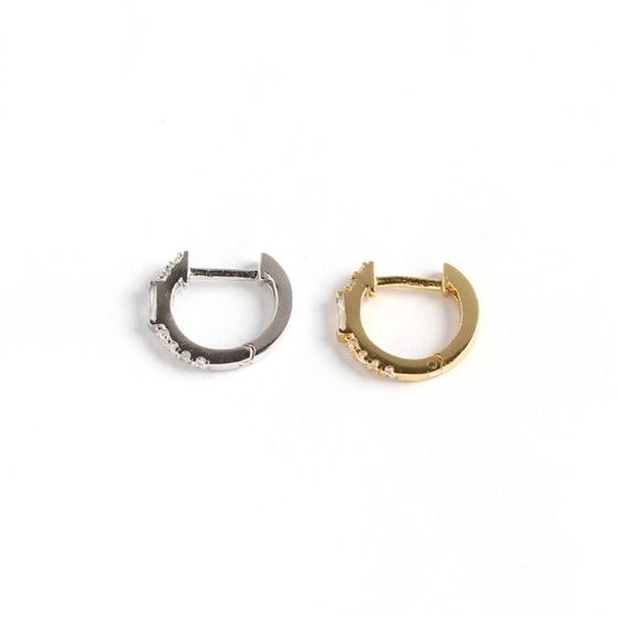 Lovcia Gold CZ Sterling Silver Leverback Earrings Women-Earrings-Yellow Gold-Yellow Gold