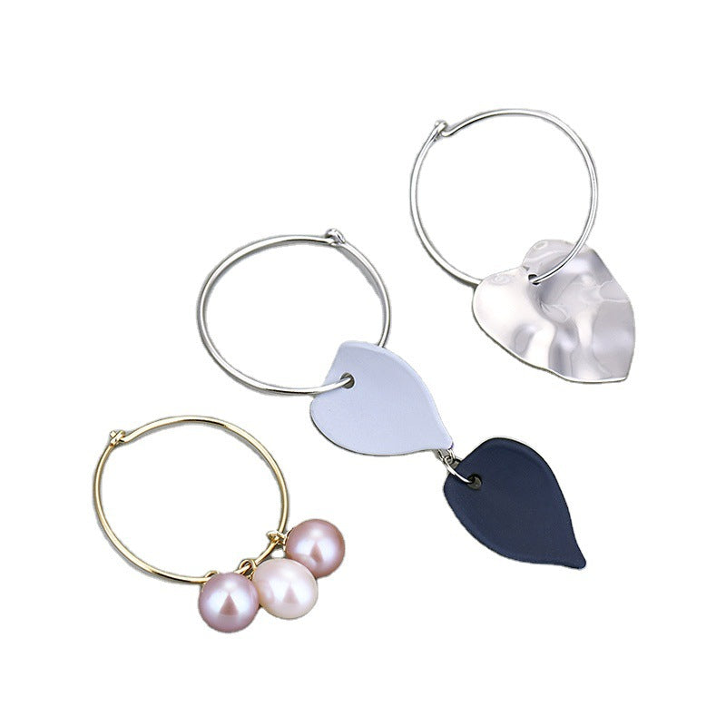 Lovcia Gold Earring Hoops DIY Settings Kit Heart Charms-Jewelry Making Kits-#10 & Yellow Gold-#10 & Yellow Gold