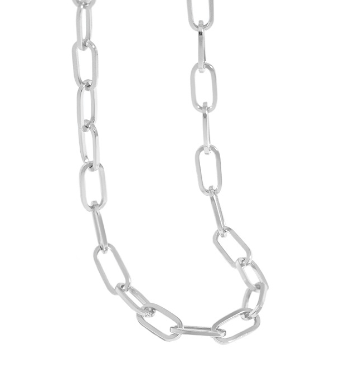 Lovcia Gold Hollow Chain 925 Sterling Silver Necklace 370mm-Necklaces-Rhodium-Rhodium