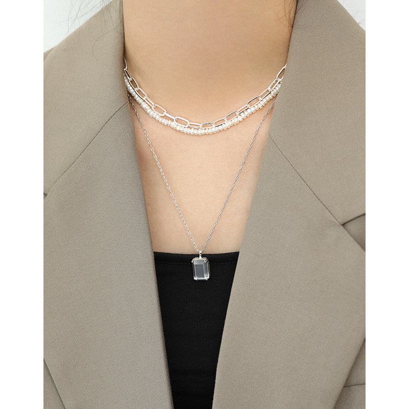 Lovcia Gold Hollow Chain 925 Sterling Silver Necklace 370mm-Necklaces-Yellow Gold-Yellow Gold