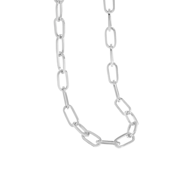 Lovcia Gold Hollow Chain 925 Sterling Silver Necklace 370mm-Necklaces-Yellow Gold-Yellow Gold