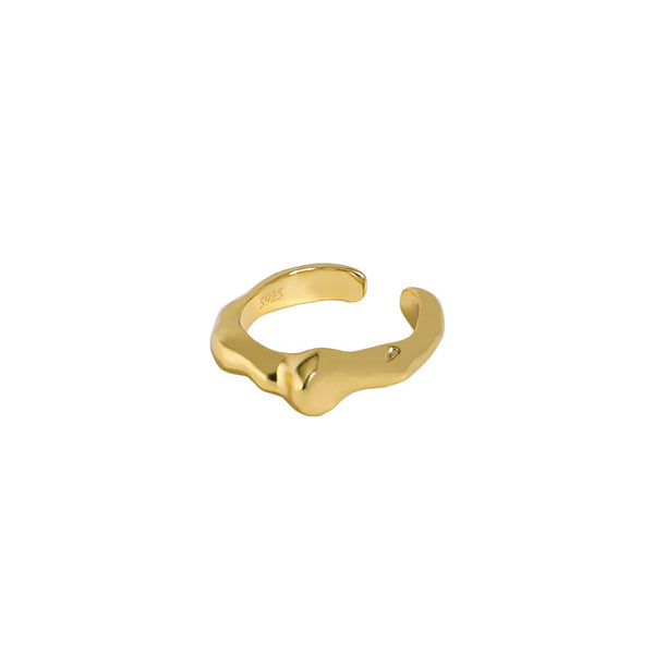 Lovcia Gold Irregular Drop 9.5mm 925 Sterling Silver Earring-Earrings-Yellow Gold (Single)-Yellow Gold (Single)
