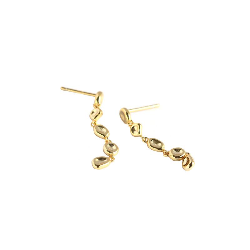 Lovcia Gold Irregular Geometry 925 Sterling Silver Earrings-Earrings-Yellow Gold-Yellow Gold