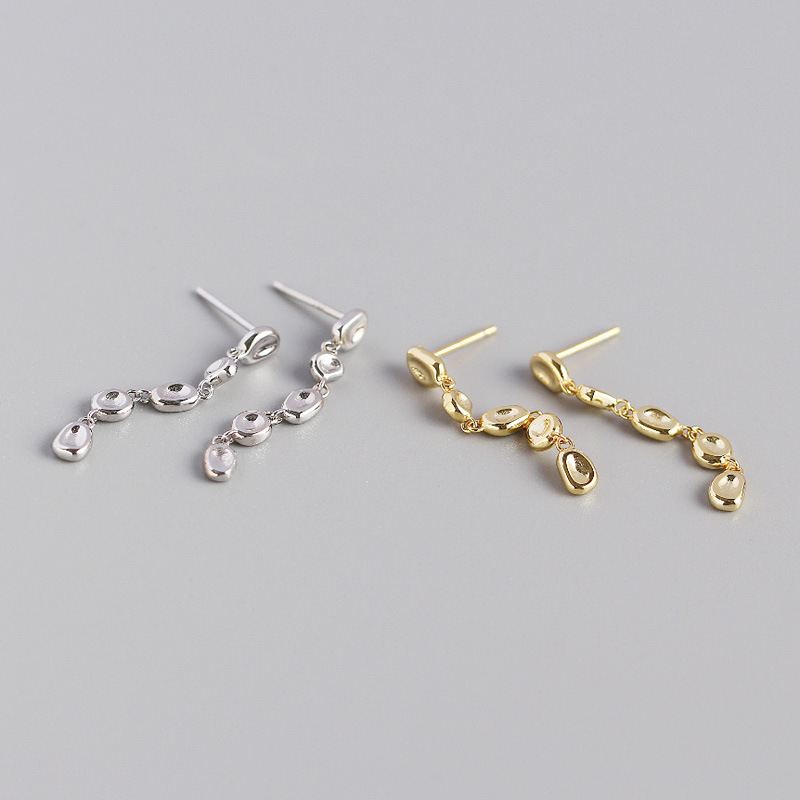 Lovcia Gold Irregular Geometry 925 Sterling Silver Earrings-Earrings-Yellow Gold-Yellow Gold