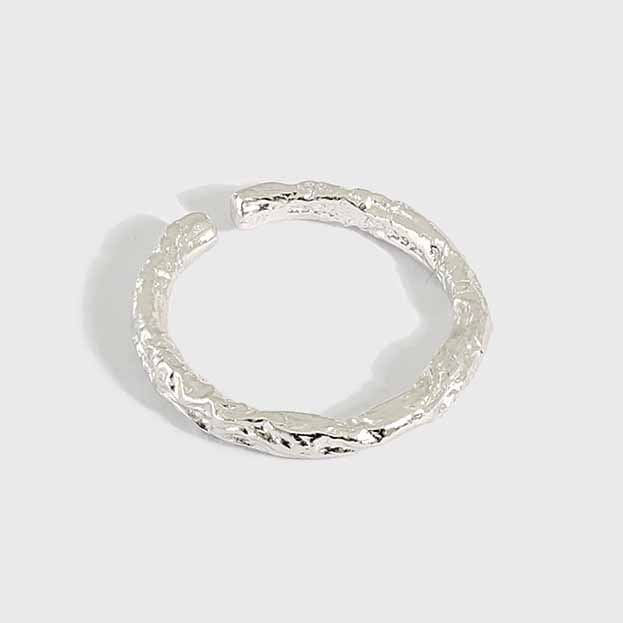 Lovcia Gold Irregular Paper Face Open Adjustable Ring-Rings-Yellow Gold-Yellow Gold