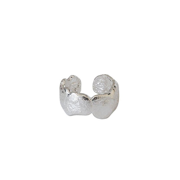Lovcia Gold Irregular Wave 9.8mm 925 Silver Earring-Earrings-Yellow Gold-