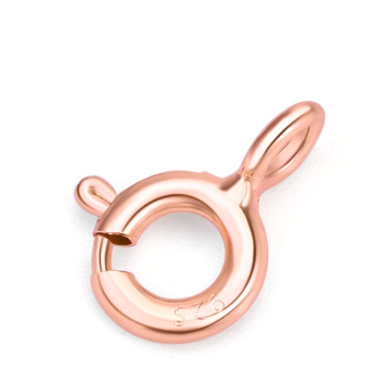 Lovcia Gold Plated 5mm 925 Sterling Silver Clasp Toggle-Jewelry Making Kits-Rose Gold-5mm & 1.2mm-Rose Gold