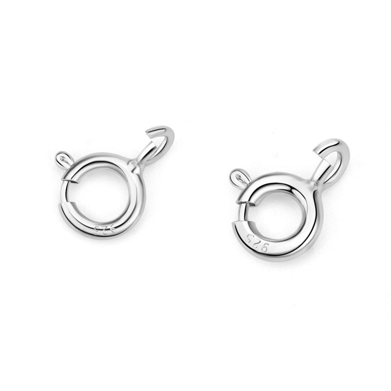 Lovcia Gold Plated 5mm 925 Sterling Silver Clasp Toggle-Jewelry Making Kits-Rose Gold-5mm & 1.2mm-Rose Gold