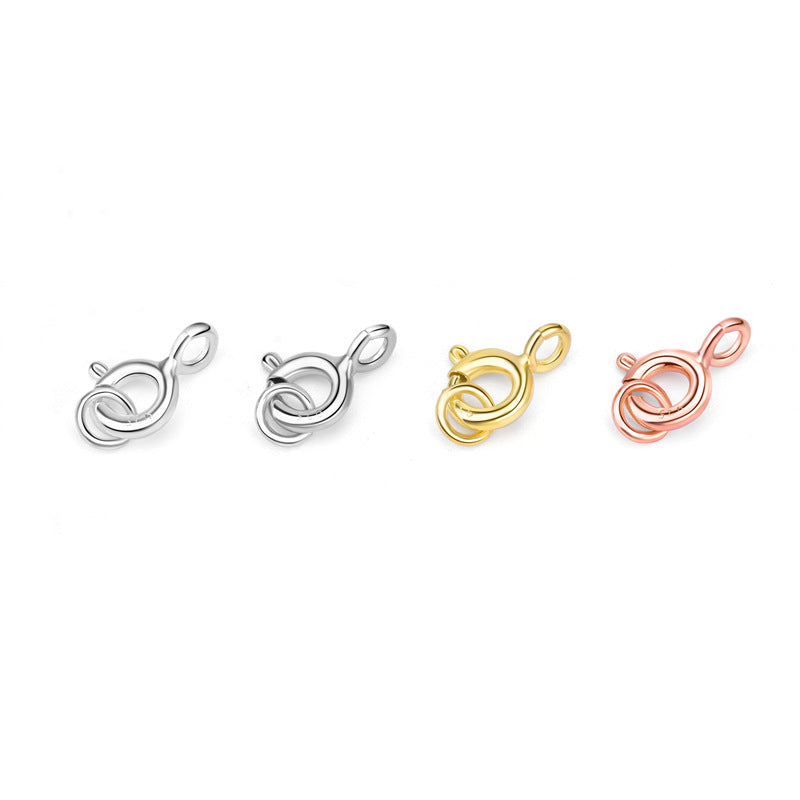 Lovcia Gold Plated 5mm 925 Sterling Silver Clasp Toggle-Jewelry Making Kits-Rose Gold-5mm & 1.2mm-Rose Gold