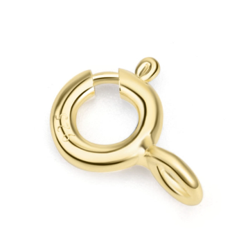 Lovcia Gold Plated 5mm 925 Sterling Silver Clasp Toggle-Jewelry Making Kits-Yellow Gold-5mm & 1.2mm-Yellow Gold