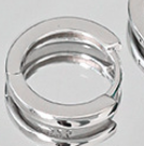 Lovcia Gold Plated 925 Circle Huggie Hoop Earrings 5mm-Earrings-Silver-9 Mm-Silver