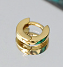 Lovcia Gold Plated 925 Circle Huggie Hoop Earrings 5mm-Earrings-Yellow Gold-5 Mm-Yellow Gold