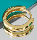Lovcia Gold Plated 925 Circle Huggie Hoop Earrings 5mm-Earrings-Yellow Gold-9 Mm-Yellow Gold