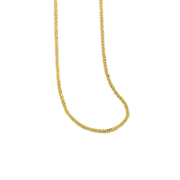 Lovcia Gold Plated 925 Silver Babysbreath Necklace 390mm-Necklaces-14K Yellow Gold-14K Yellow Gold