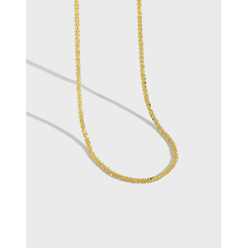 Lovcia Gold Plated 925 Silver Babysbreath Necklace 390mm-Necklaces-14K Yellow Gold-14K Yellow Gold