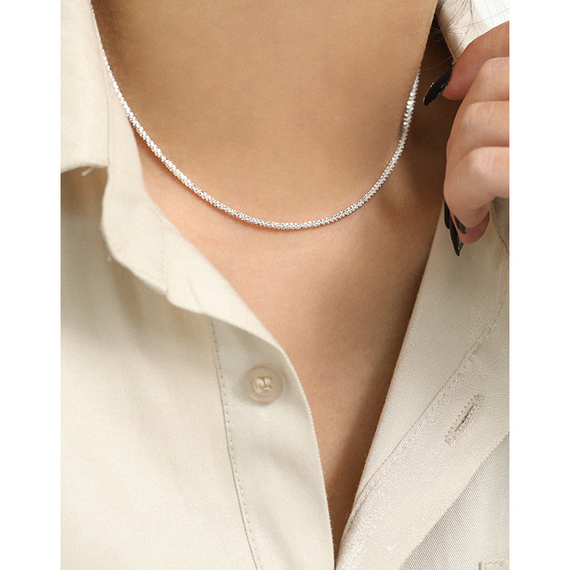 Lovcia Gold Plated 925 Silver Babysbreath Necklace 390mm-Necklaces-14K Yellow Gold-14K Yellow Gold