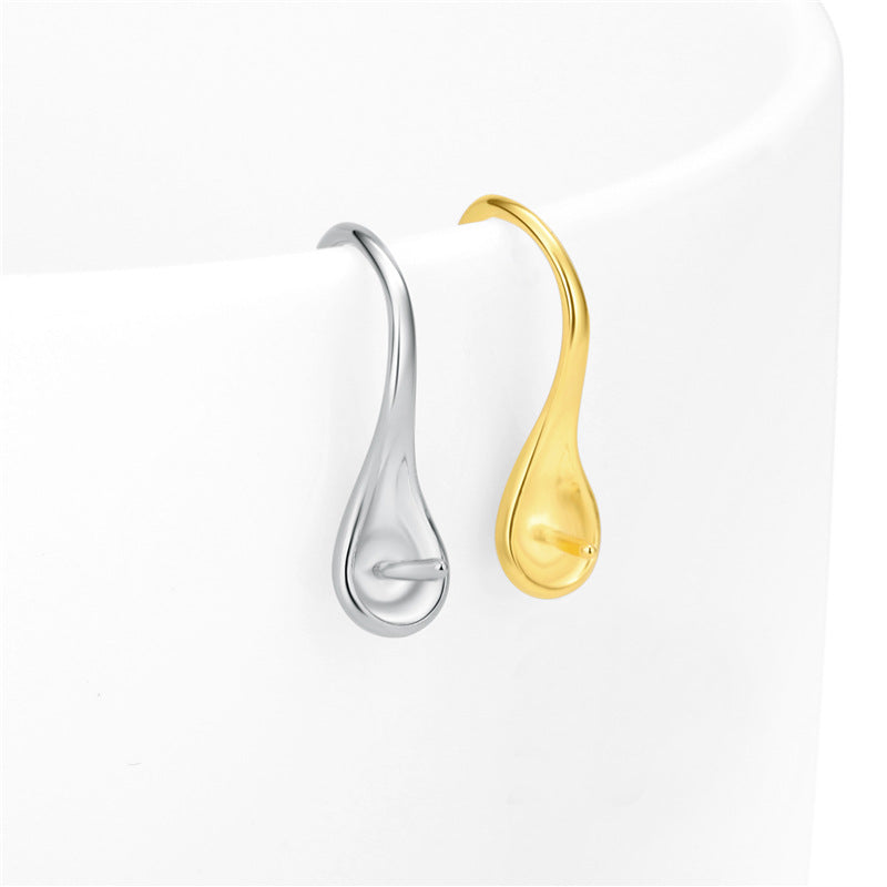 Lovcia Gold Plated 925 Silver Earring Settings 9x14.5mm-Yellow Gold-5mm-Yellow Gold