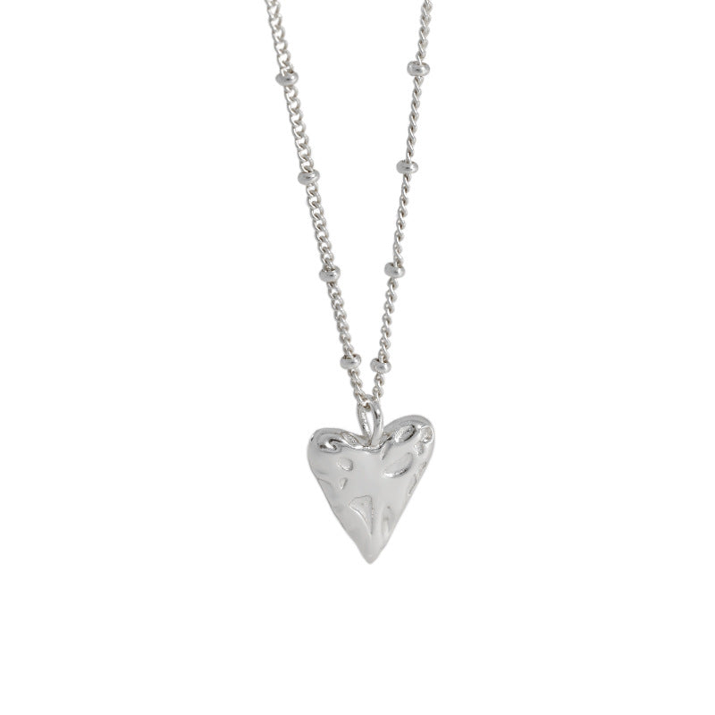 Lovcia Gold Plated 925 Silver Love Heart Necklace 45cm-Necklaces-Yellow Gold-